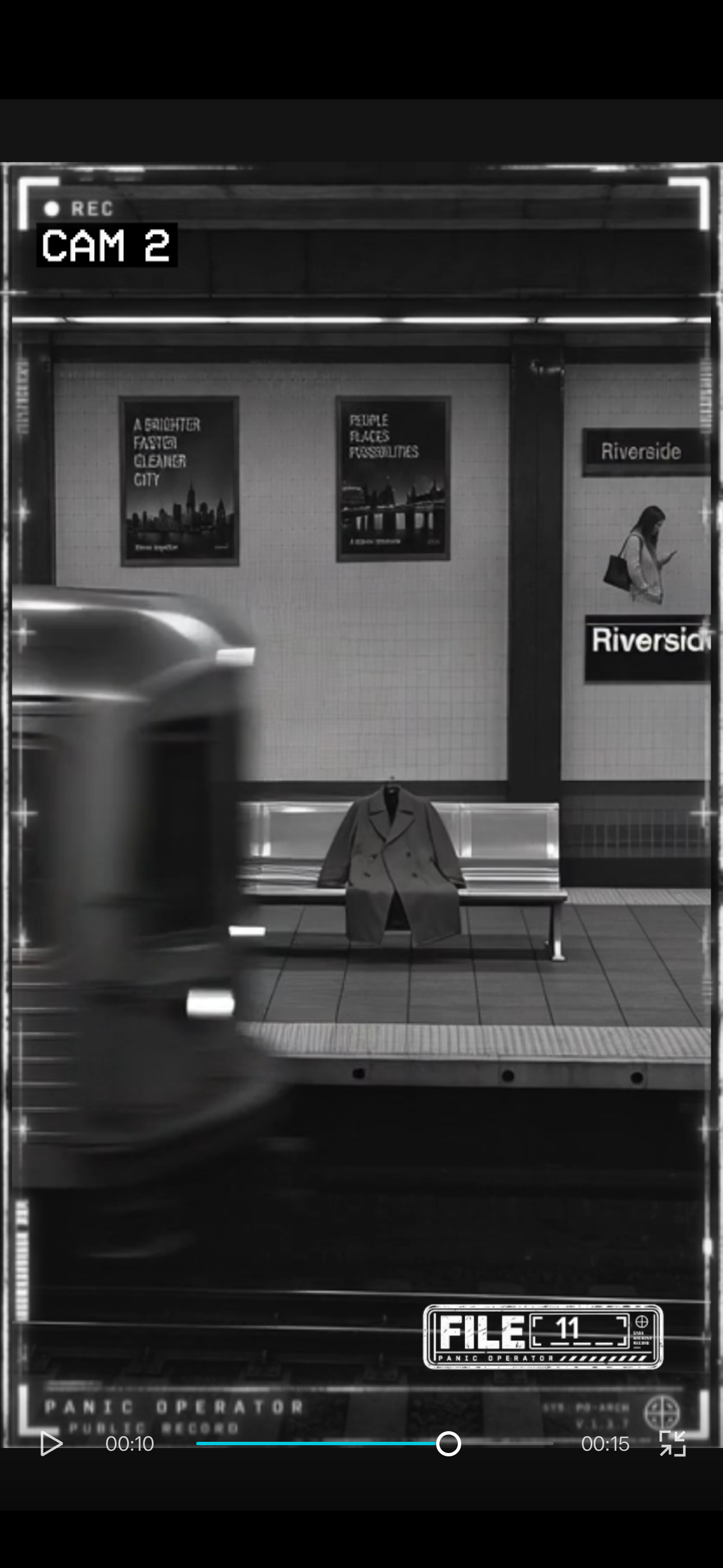 CAM 2 / after train passage — The coat remains