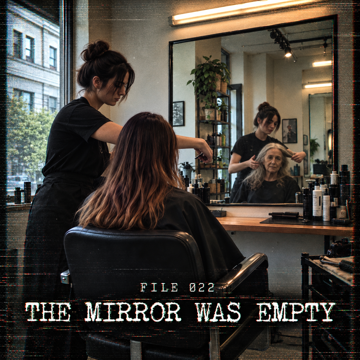 Salon client and mismatched mirror image in FILE 022